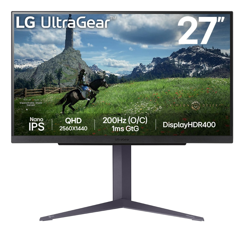 LG Monitor 27" 27GS85QX-B Ultragear Gaming WQHD HDMI DP IPS 16:9 LG Monitor 27" 27GS85QX-B Ultragear Gaming WQHD HDMI DP IPS 16:9