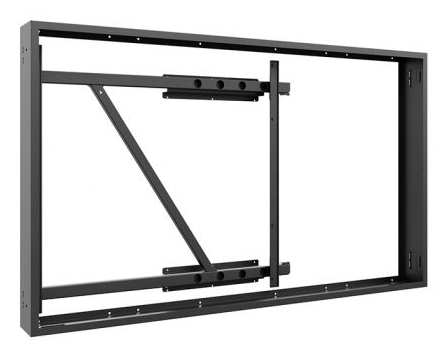 TV-Wandhalterung, Metallrahmen, Schwarz, Verstrebung