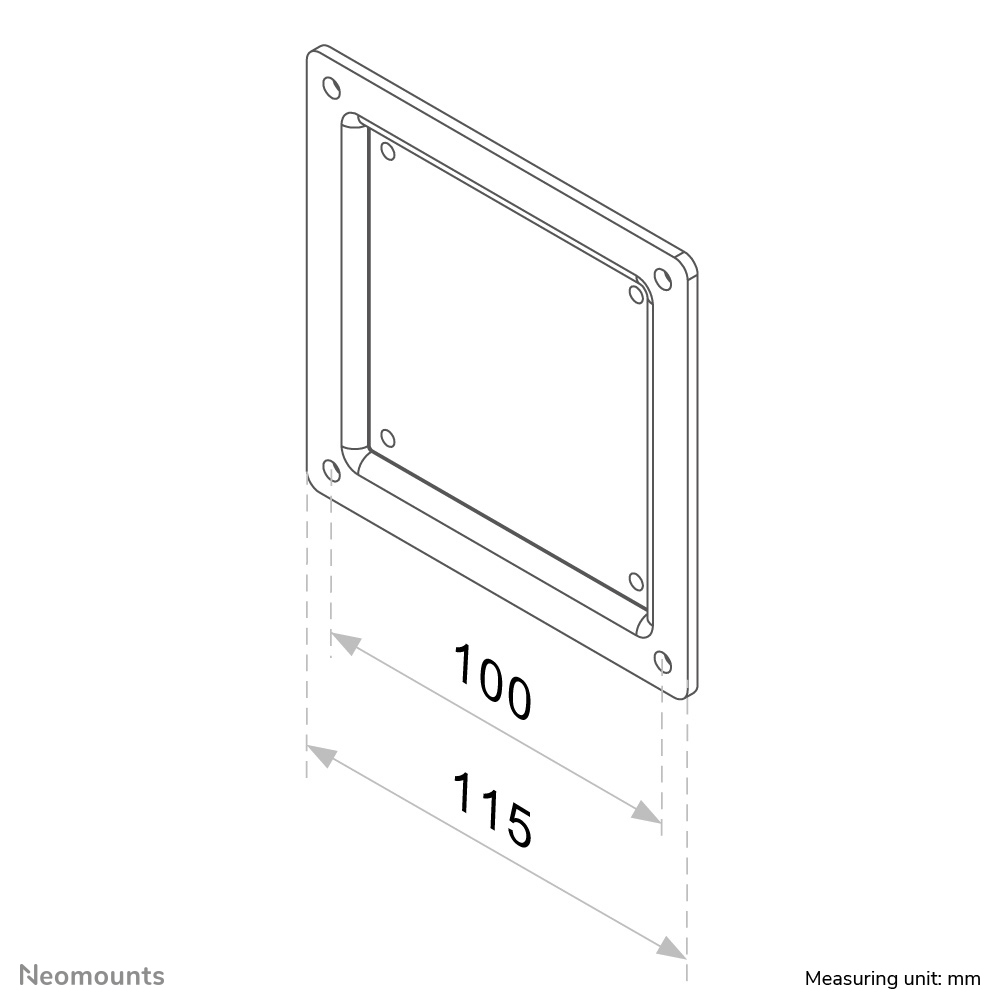 Neomounts Vesa-Platte - 150 mm - 20 mm - 100 mm - 290 mm - 230 mm - 160 mm