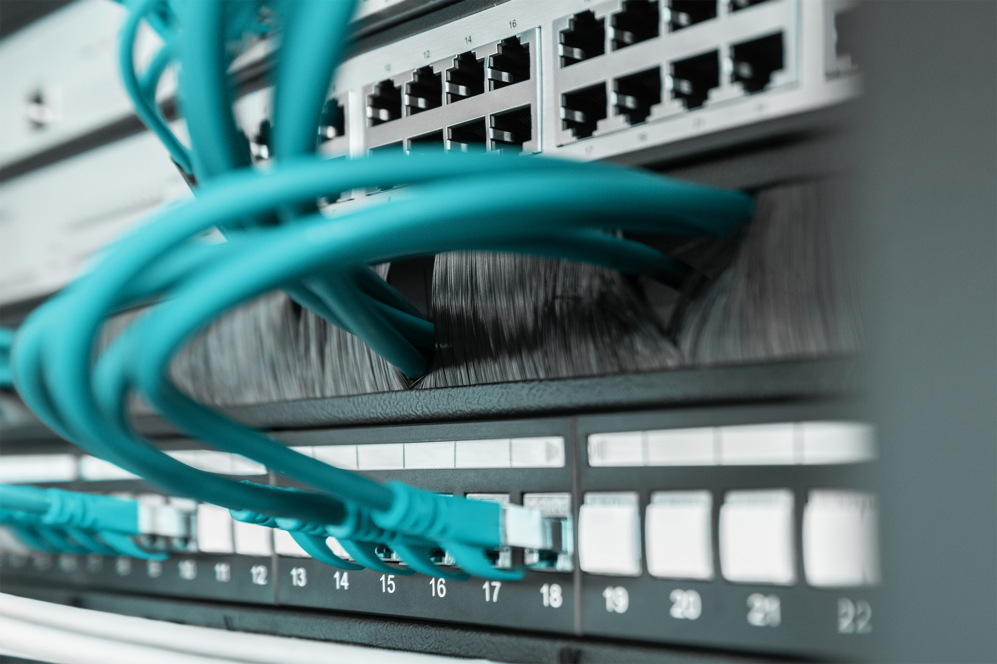 Netzwerk, Switch, Ethernet, Kabel, Rack