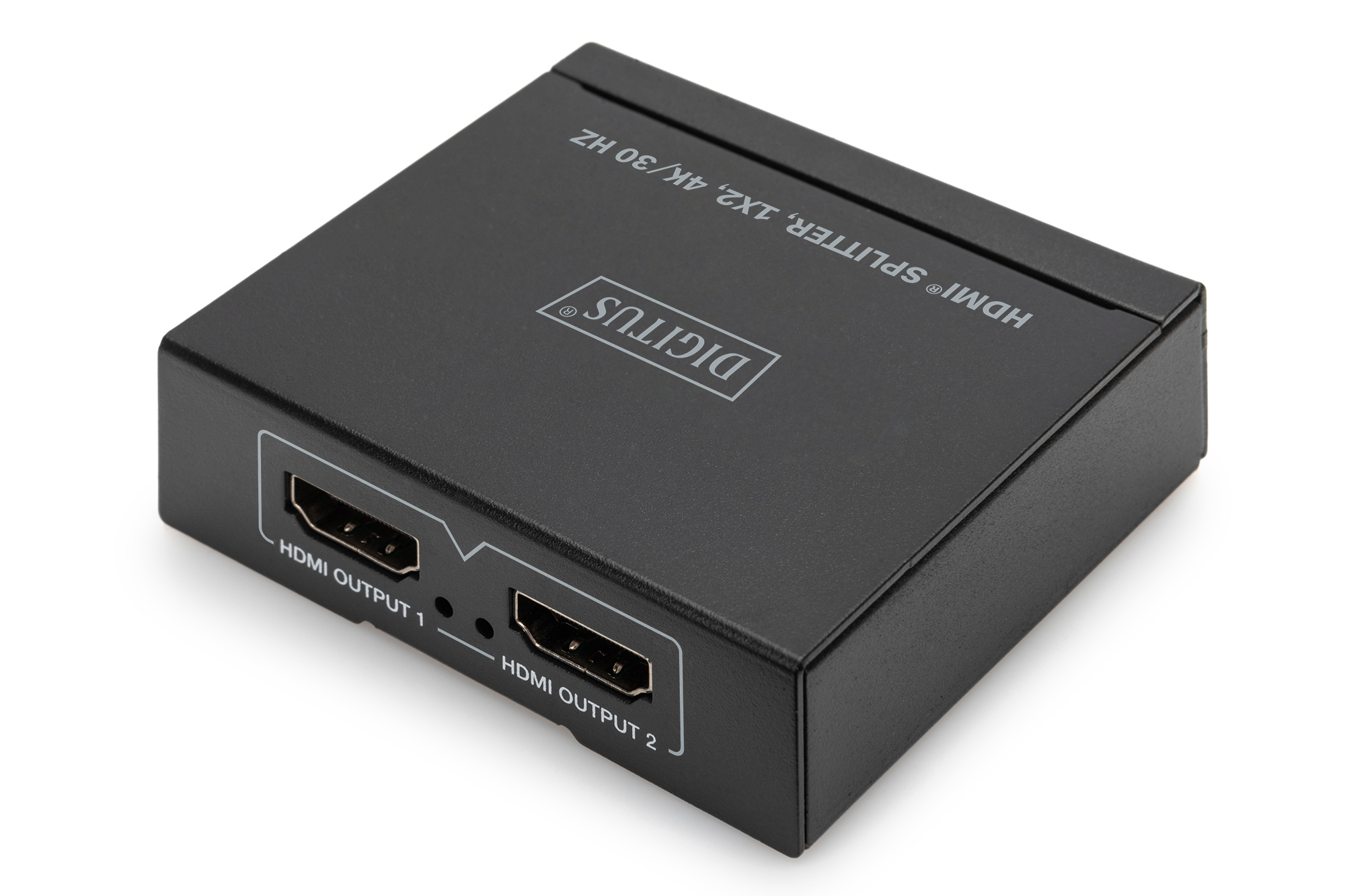 HDMI-Adapter, 2x HDMI-Ausgänge, schwarz, Video-Splitter, Gehäuse