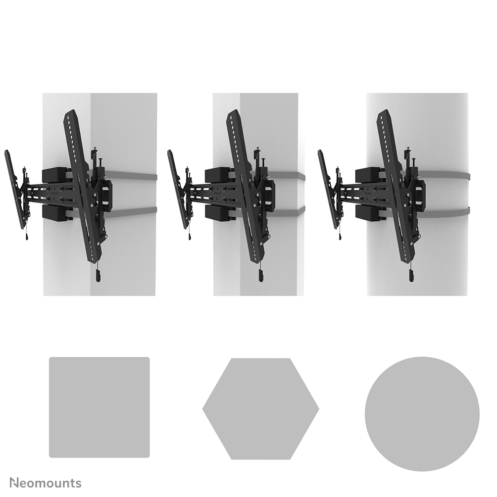 Neomounts Select TV-Säulenhalterung - 101,6 cm (40 Zoll) - 190,5 cm (75 Zoll) - 300 x 100 mm - 600 x 400 mm - 0 - 12 Grad  - Schwarz
