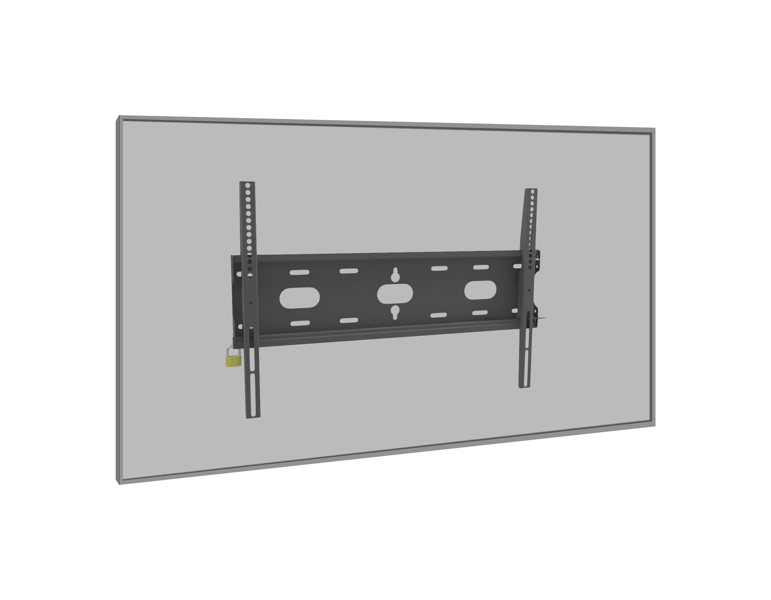 wandhalterung, tv-montage, wandmontage, metallic