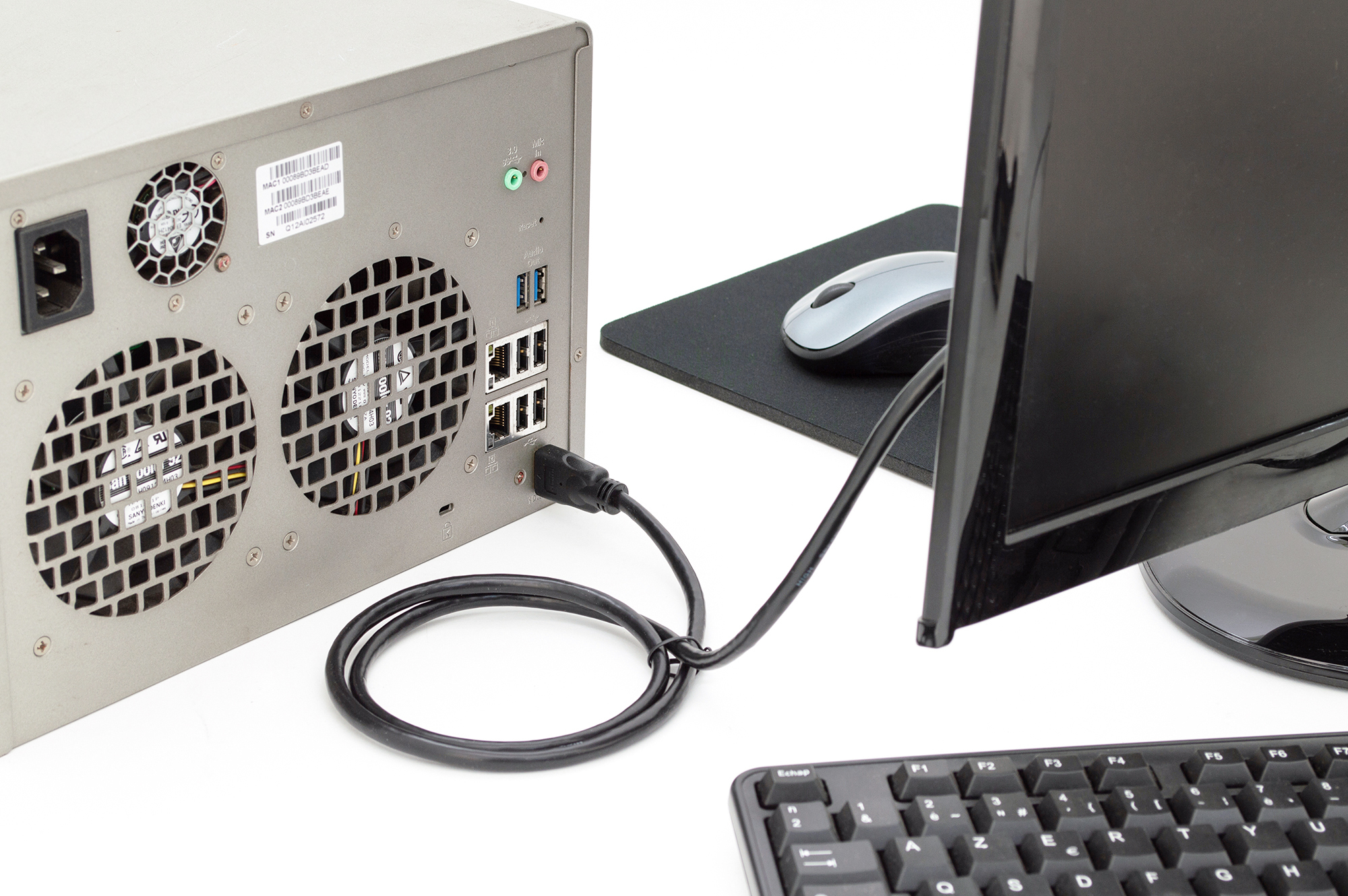 Rechner, Server, HDD, Netzteil, Kabelsalat