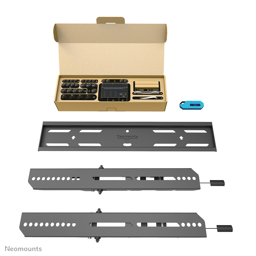 Neomounts Select TV-Wandhalterung - 81,3 cm (32 Zoll) - 165,1 cm (65 Zoll) - 100 x 100 mm - 400 x 400 mm - 0 - 12 Grad  - Schwarz