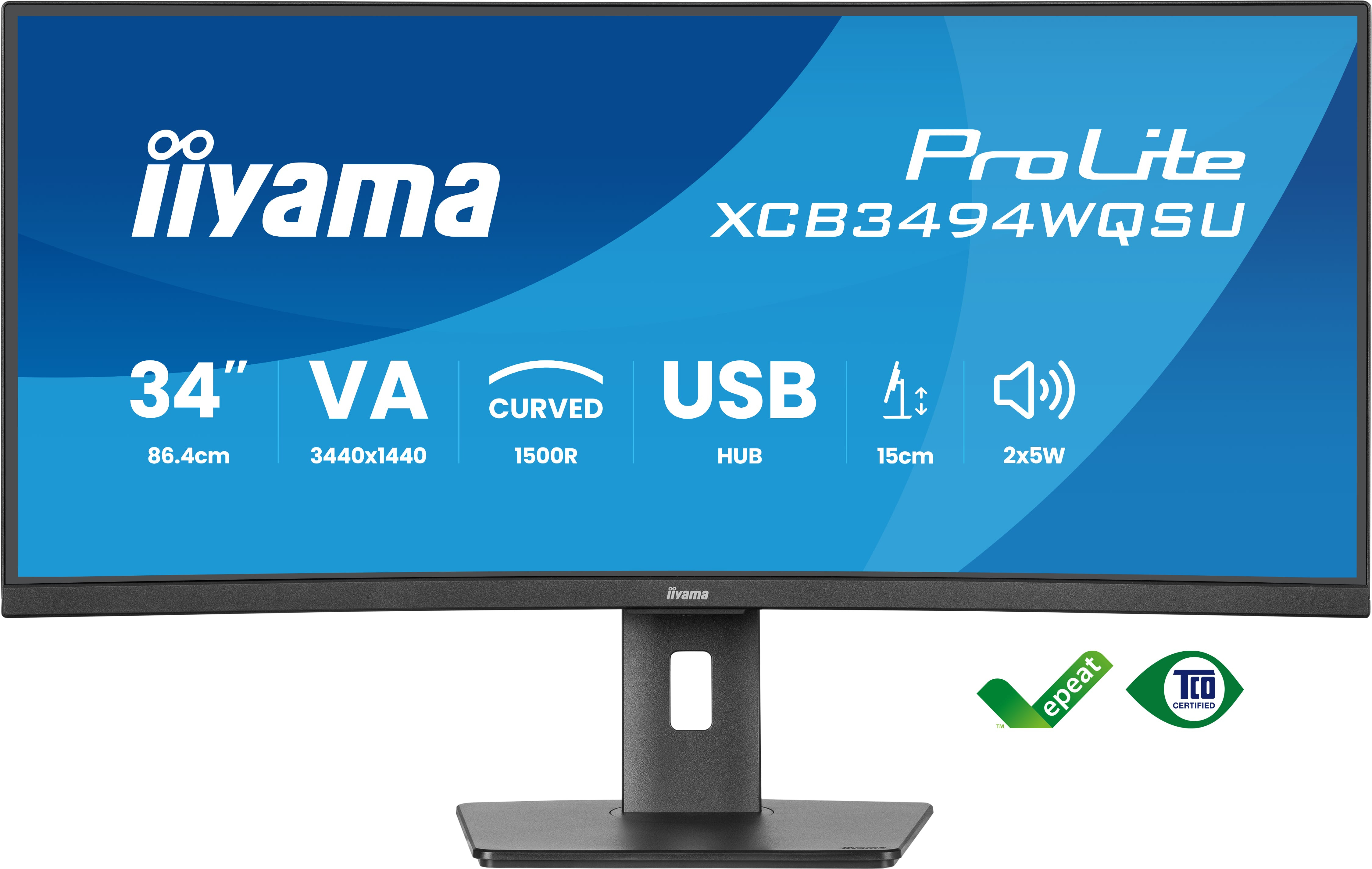 IIYAMA Monitor XCB3494WQSU-B1 Computerausrüstung, Überwachen, Bildschirm, FERNSEHER