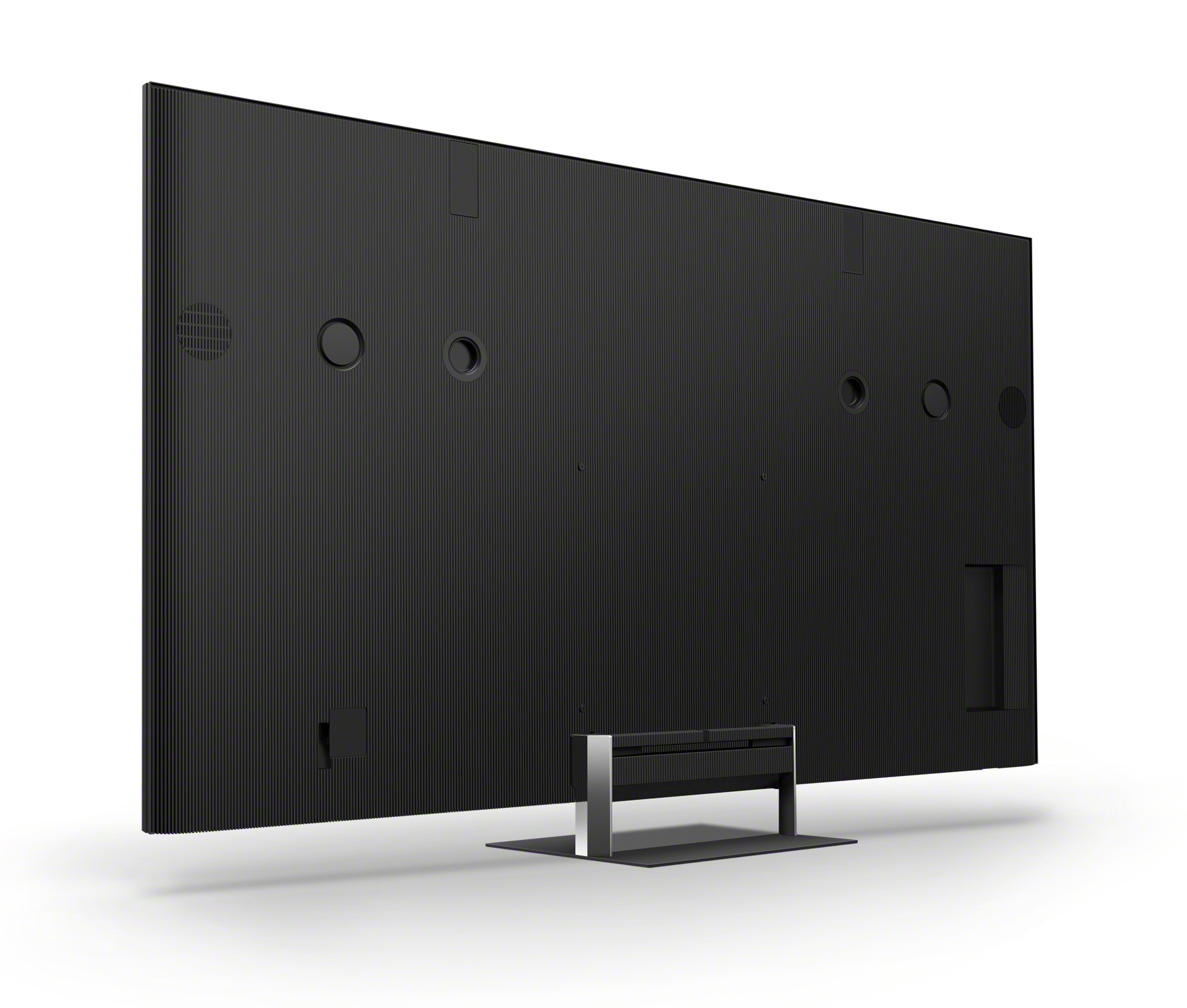 Fernseher Rückseite, Rückwand, Standfuß, Kabelkanal, Anschlusslöcher