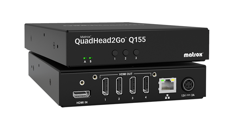 Matrox QuadHead2Go Box 1x HDMI Eingang - 4x HDMI Ausgänge | Q2G-H4K