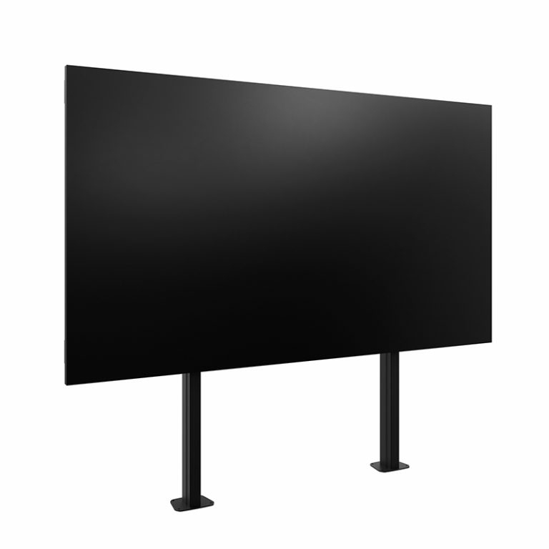 Leinwand, Projektionsfläche, schwarz, wandmontiert, Metallstützen