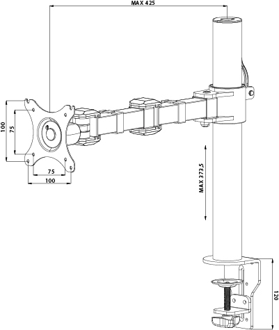 IIYAMA LFD ProLite Z Dual Monitor Halterung DS1001C-B1 CAD-Diagramm, Diagramm, Maschine, Rotor, Spirale