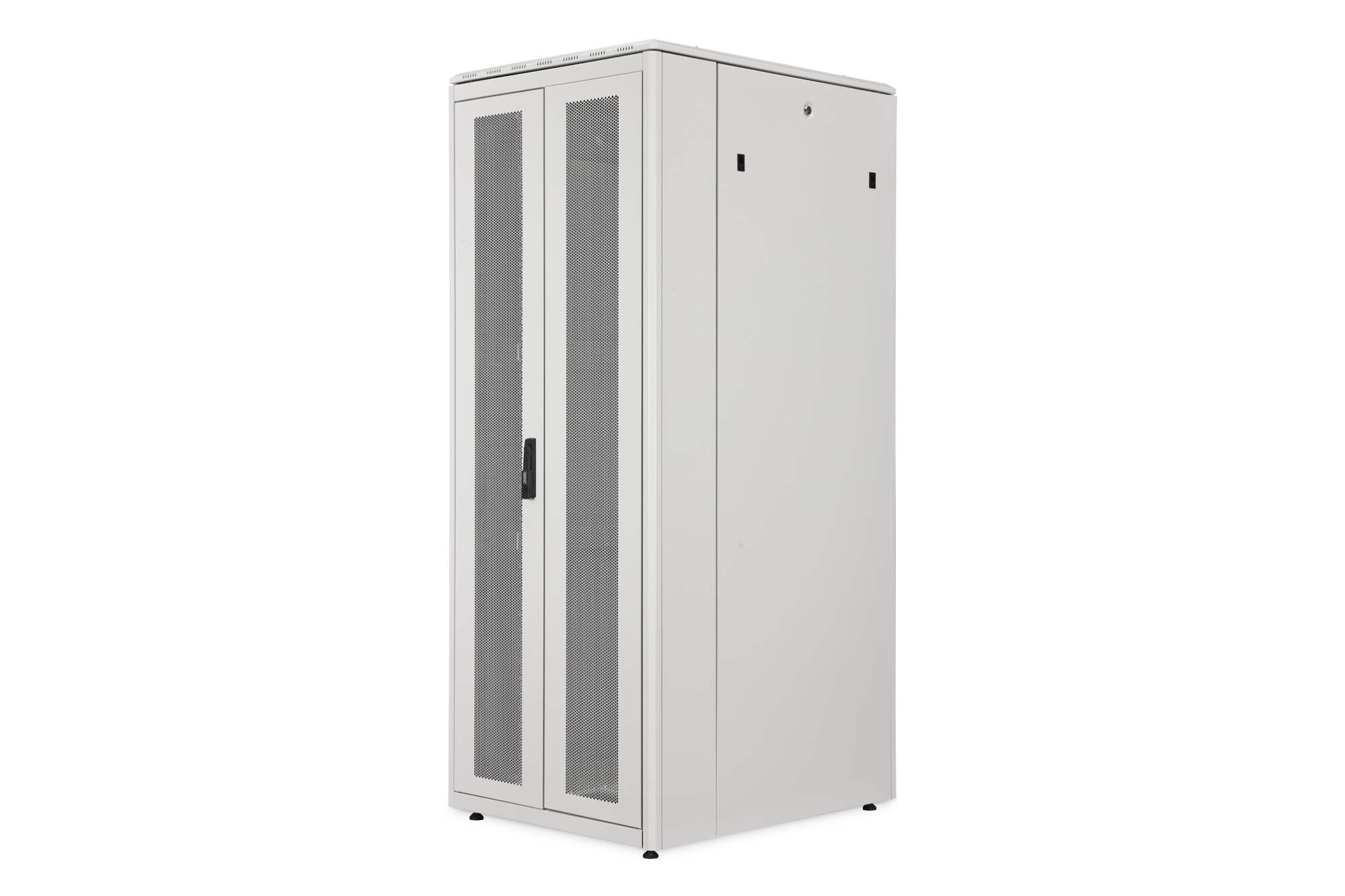 Serverrack, Gehäuse, Metall, Grau, Netz-Tür