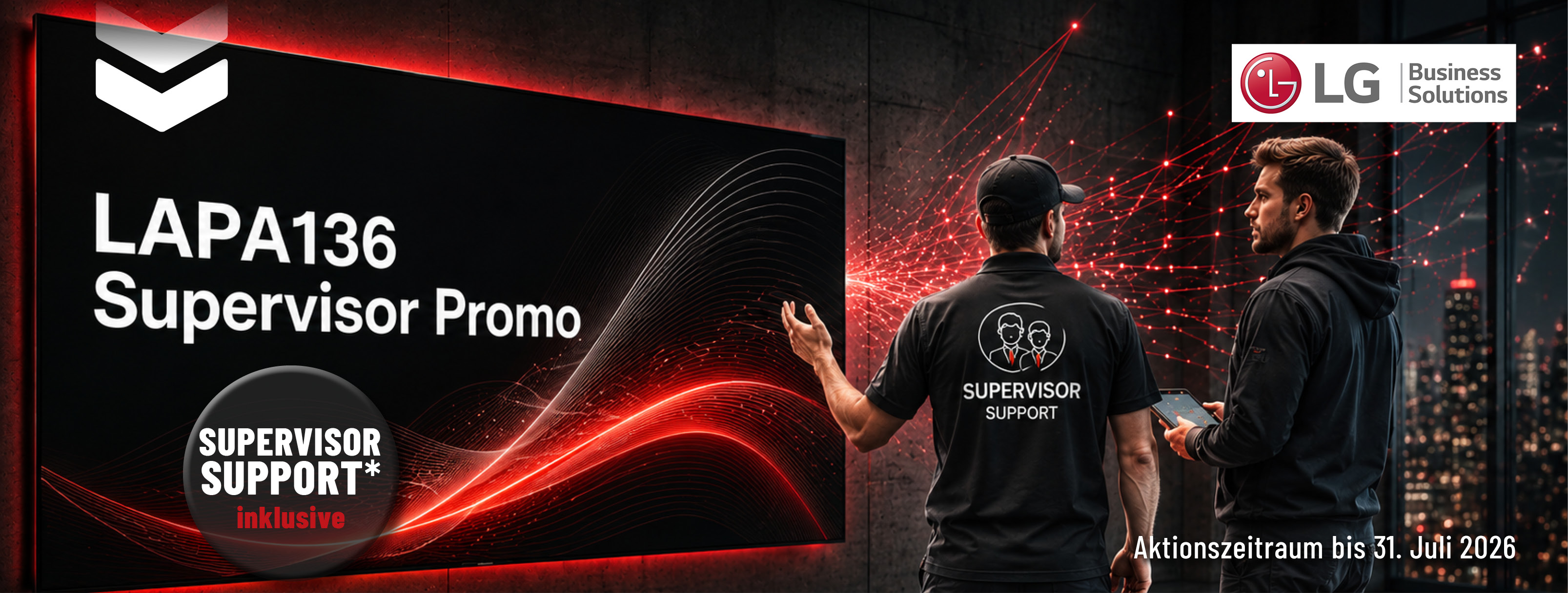 LED-Display, LAPA136, Promotionsbanner, Supervisory Support, LG Business Solutions