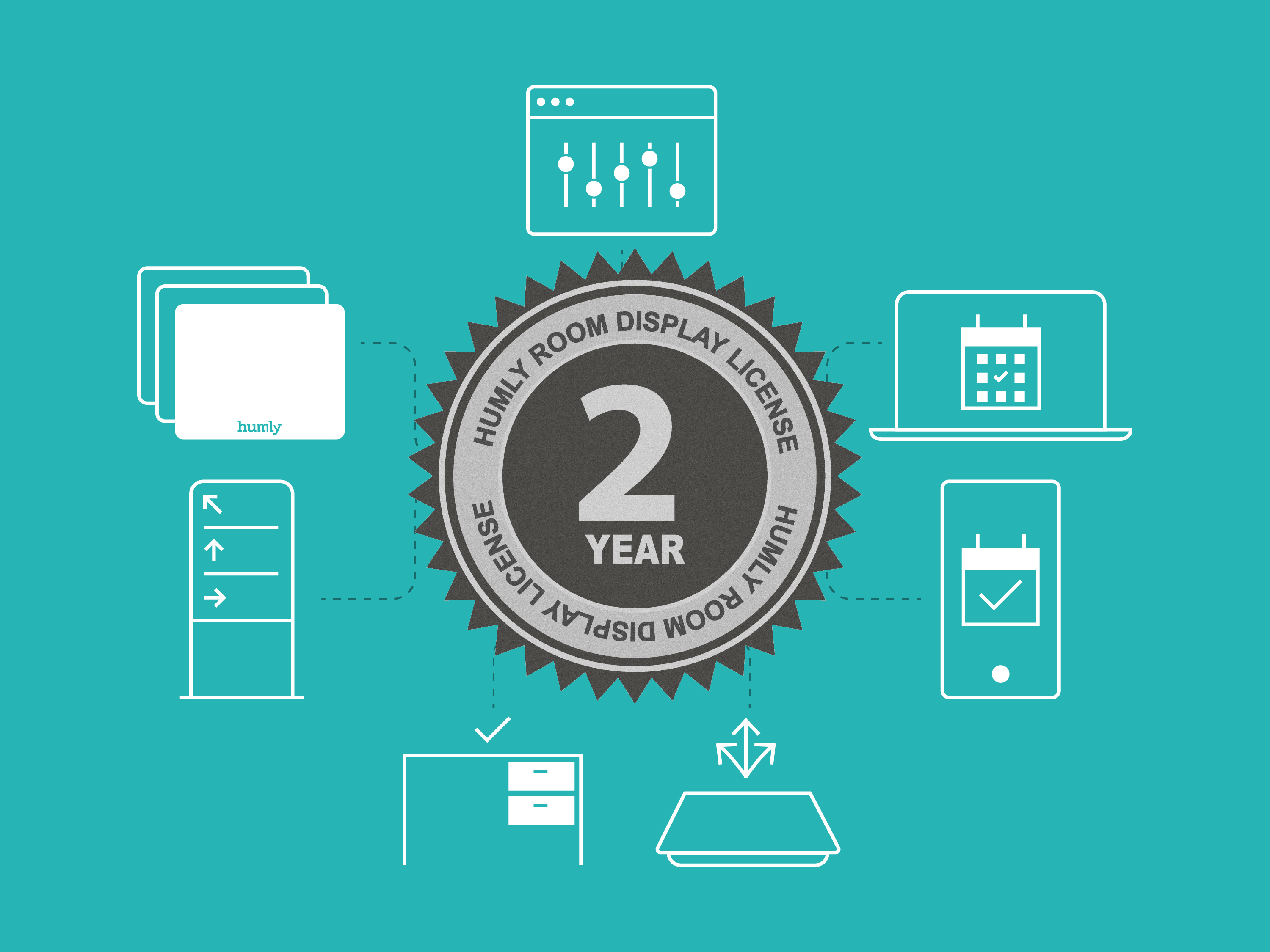 2-jahreslizenz, lizenzsiegel, digitale geräte, büroausstattung, cloud-software