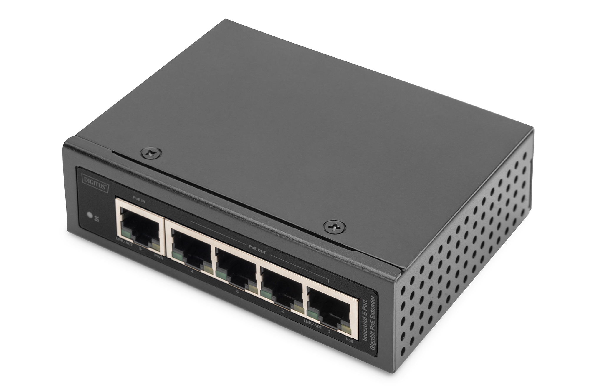 DIGITUS DN-651143 Industrieller 5-Port Gigabit PoE Extender DIGITUS DN-651143 Industrieller 5-Port Gigabit PoE Extender