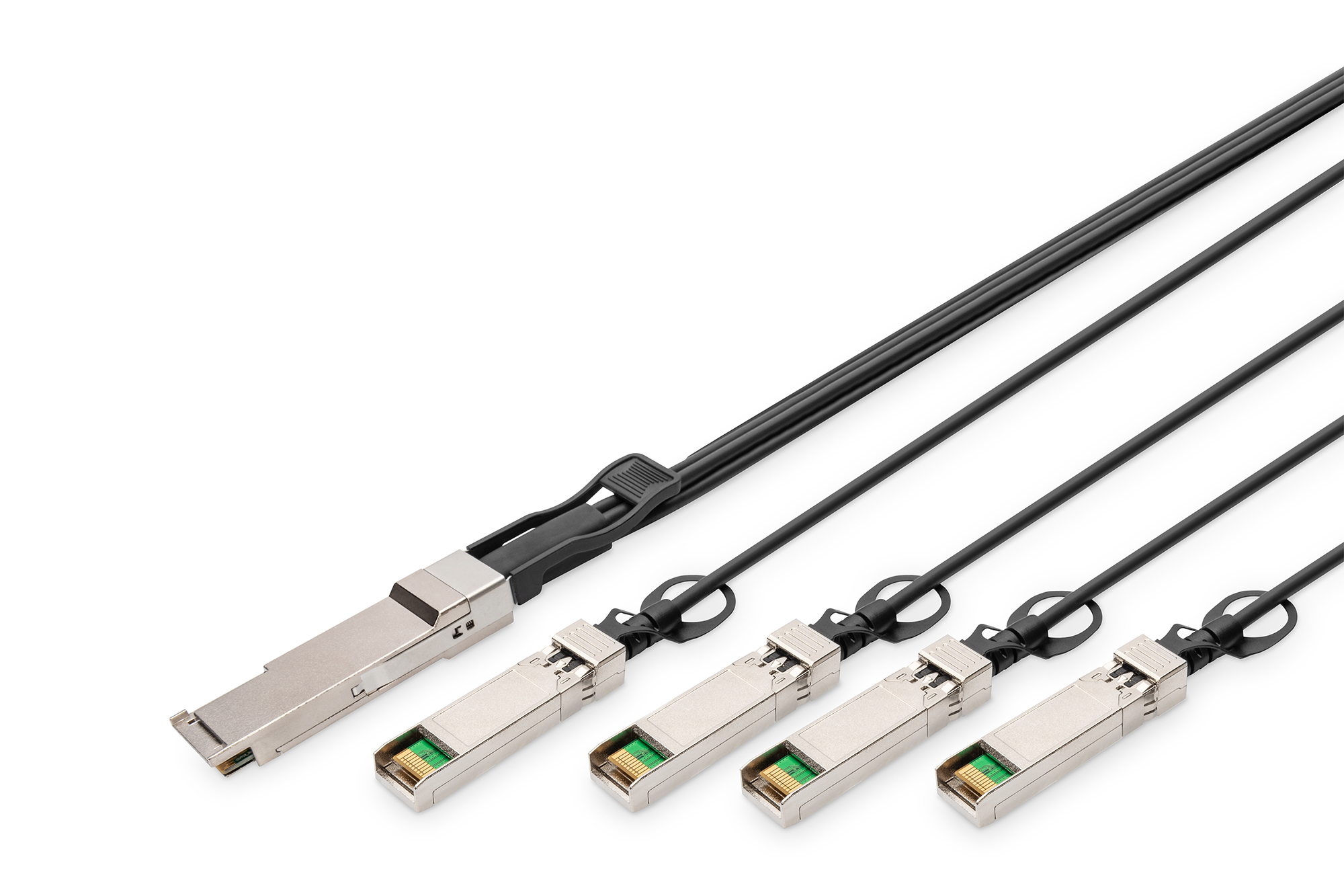 DIGITUS DN-81321 40G QSFP+ to 4XSFP+ Direct Attach Kabel 1m DIGITUS DN-81321 40G QSFP+ to 4XSFP+ Direct Attach Kabel 1m