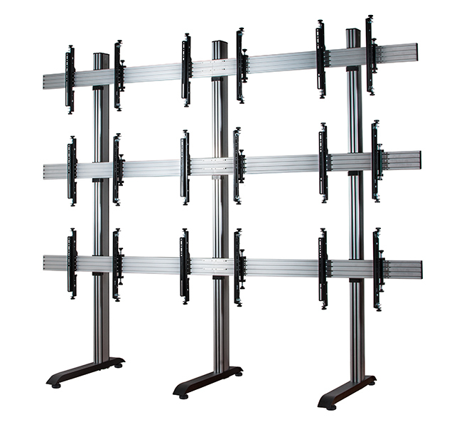 B-TECH SYSTEM X - 3 x 3 Universal Freestanding Videowall Mounting System with Micro-Adjustment for 46-55" Displays BT8370-3x3/BS B-TECH SYSTEM X - 3 x 3 Universal Freestanding Videowall Mounting System with Micro-Adjustment for 46-55" Displays BT8370-3x3/BS