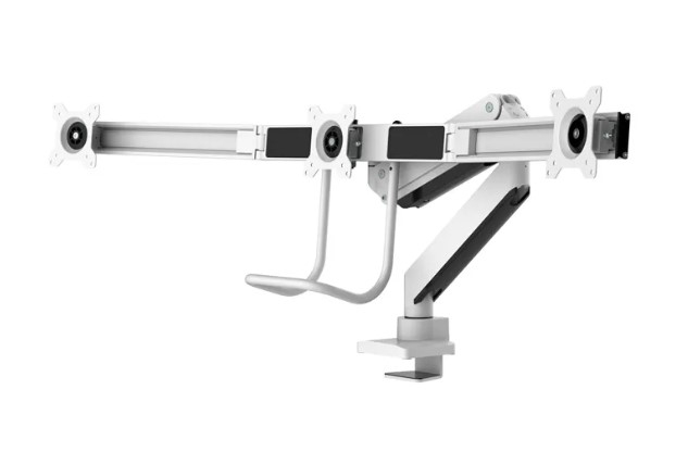 Neomounts NM-D775DX3WHITE Monitorarm 17-27" - Gasfeder - Topfix - 180°-Stopp Elektronik, Kamera