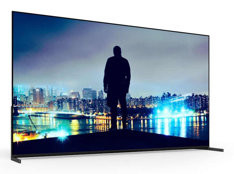 Fernseher, LED-Bildschirm, Flachbildschirm, Stadtlandschaft, Nachtaufnahme