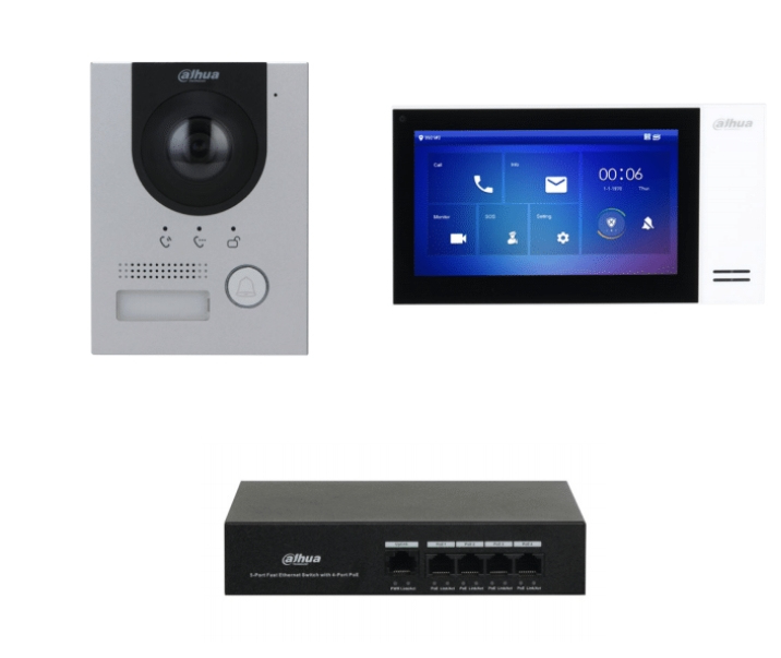 Dahua CCTV Intercoms Video Door Phone, DHI-KTP01L(S), 2Mp Touch 6-ch IP65 IK07 Video Intercom KIT Dahua CCTV Intercoms Video Door Phone, DHI-KTP01L(S), 2Mp Touch 6-ch IP65 IK07 Video Intercom KIT