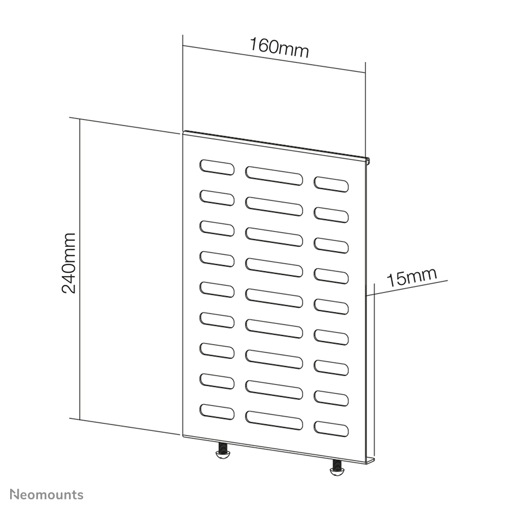 Neomounts PC- und Mediabox-Halterung - CPU-Halterung für Wandmontage - Kleiner Desktop - 10 kg - Schwarz - Senkrecht - China