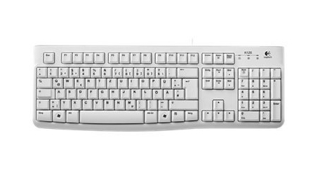 Logitech Tastatur K120 Keyboard, weiß