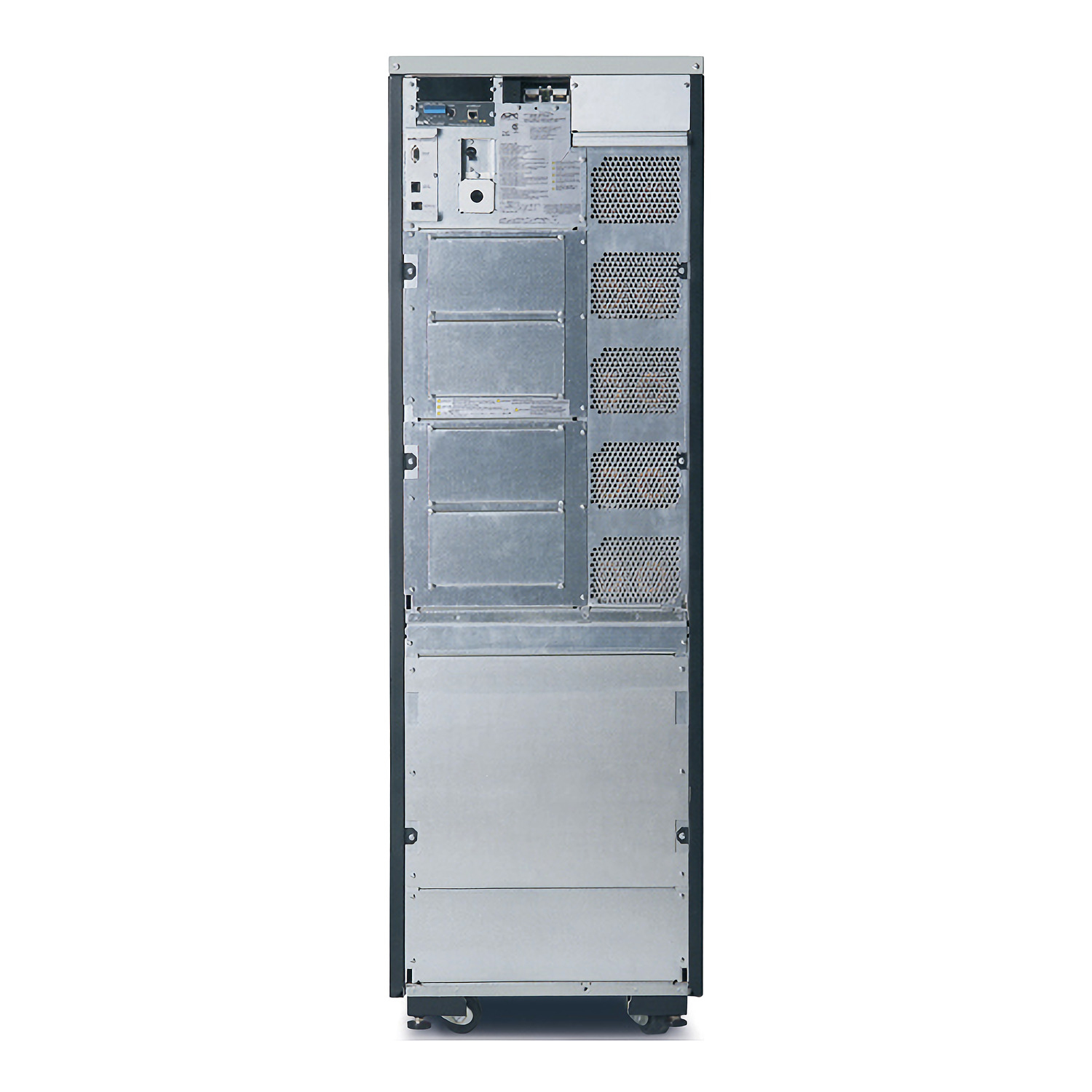 server, rack, Metallgehäuse, Rückwand, belüftet