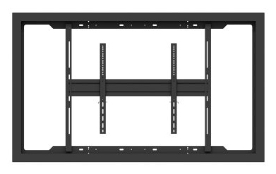 TV-Wandhalterung, Metall, Schwarz, Montagerahmen, verstellbare Schienen