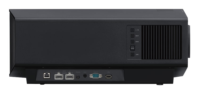 DLP-Projektor, hinten Projektor, HDMI-Anschlüsse, VGA-Anschluss, schwarzes Gerät