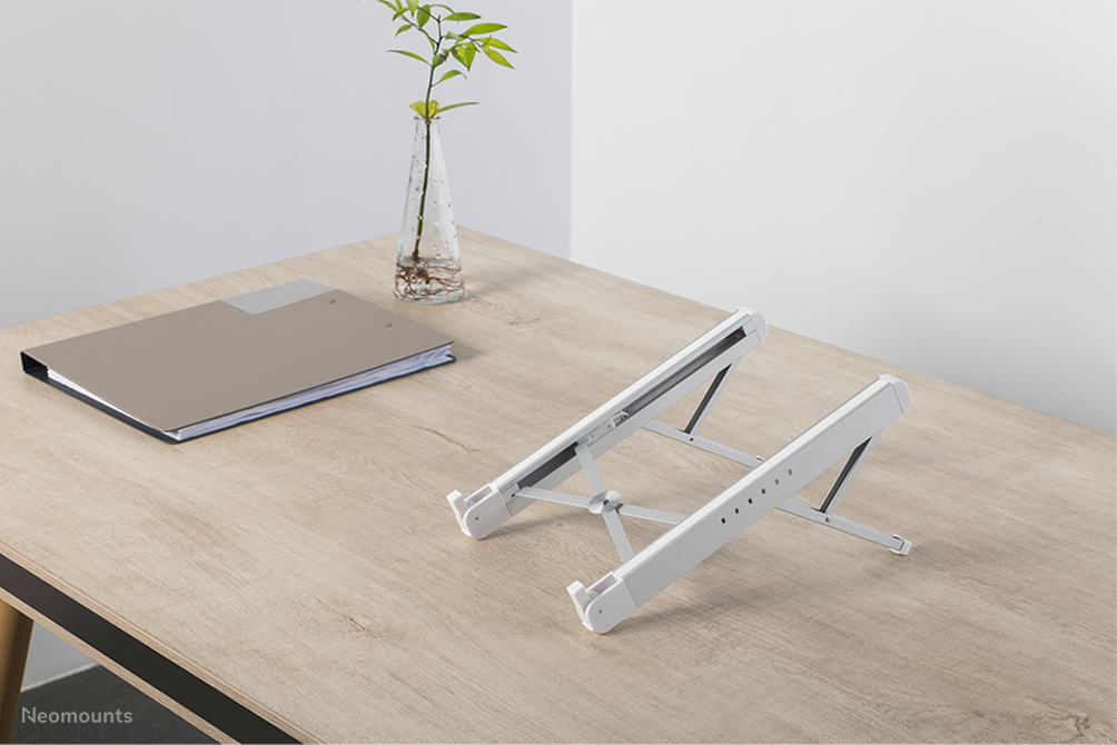 Schreibtischständer, Laptopständer, Klapptisch, Aluminium, weiß