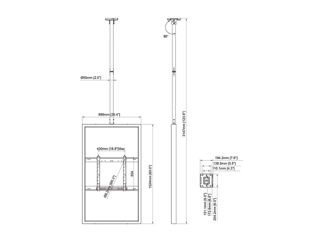 HAGOR CPS Floorstand Dual 75 - 86" Drinnen