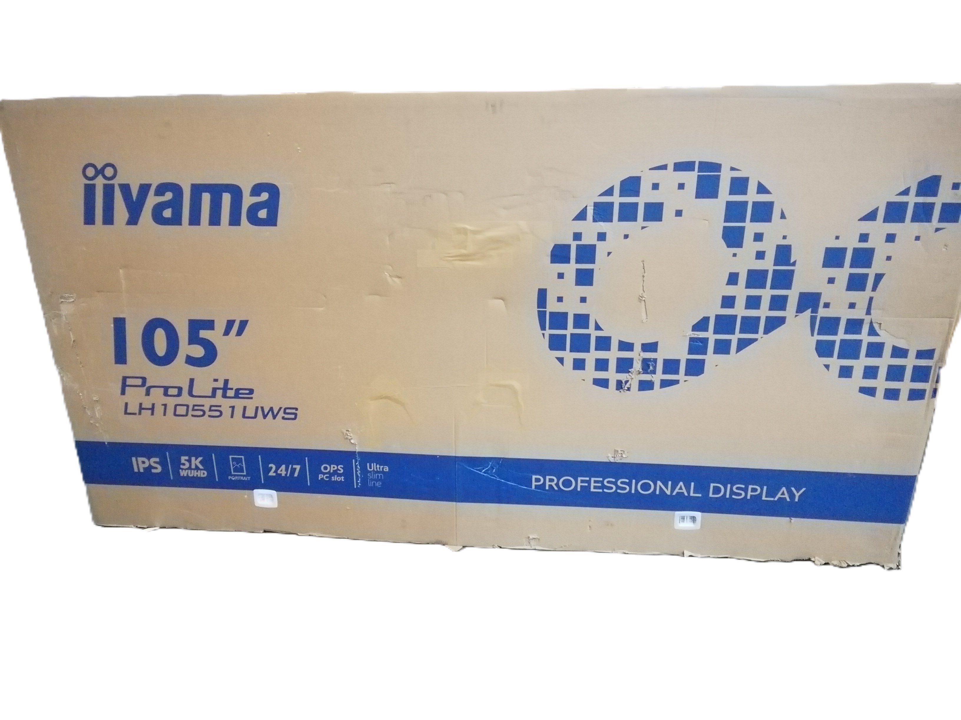 55-Zoll, LCD, IPS, Profianzeige, Verpackung