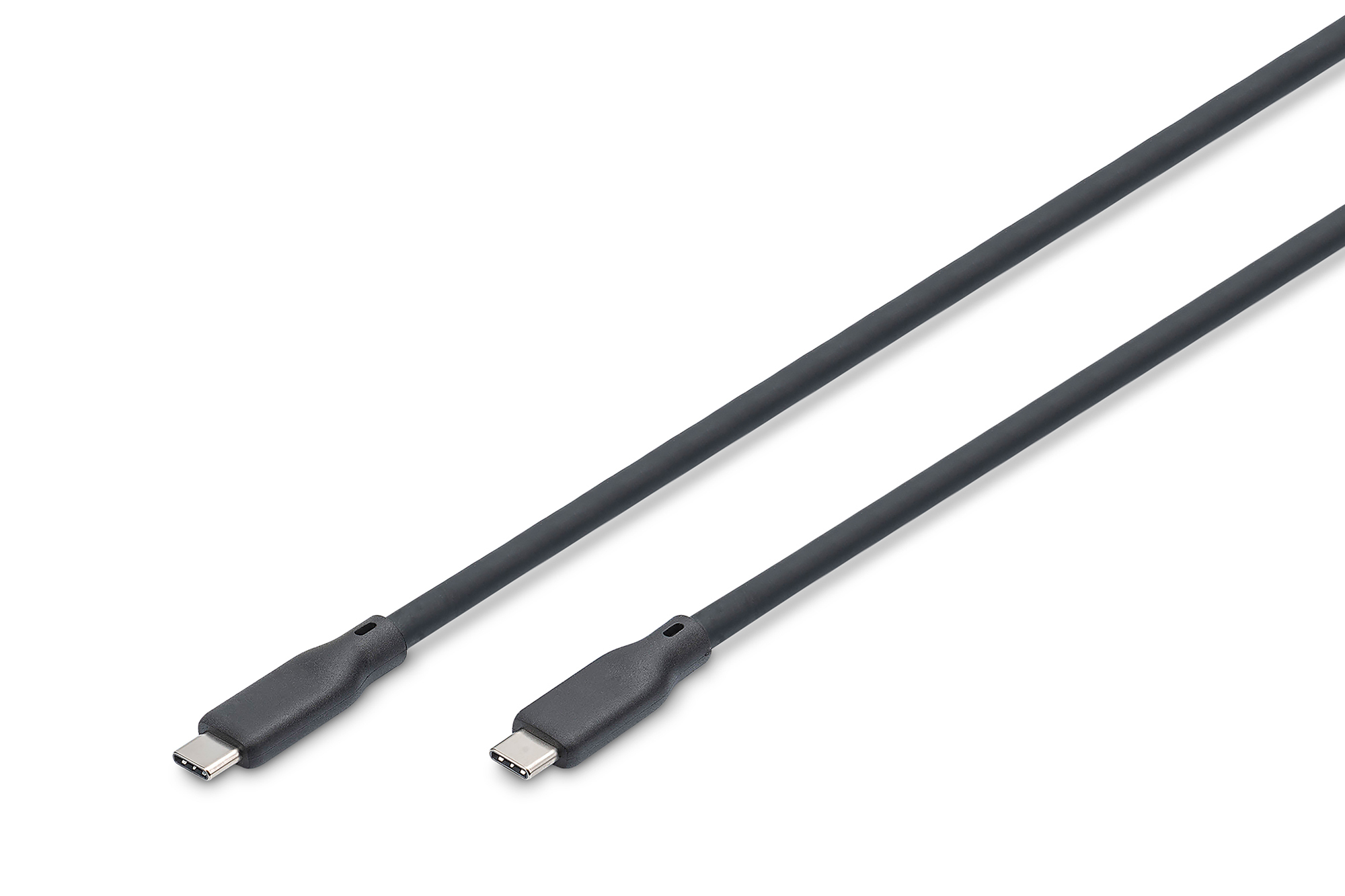 DIGITUS AK-300342-005-S USB Silikon Kabel, USB 10Gbps, 0,5m, schwarz