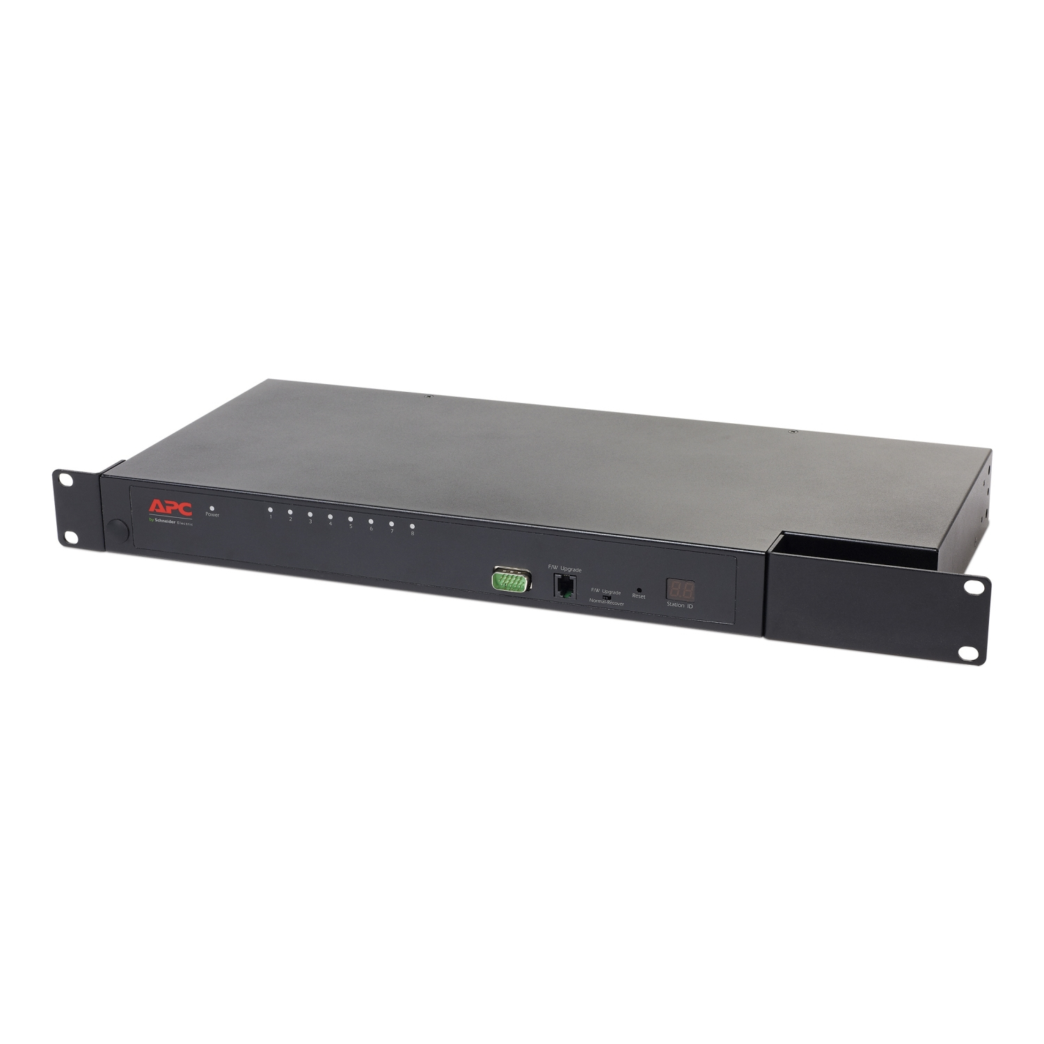 Netzwerkgerät, Rackmount, Unmanaged Switch, 15 Ports, Greifschutz grün