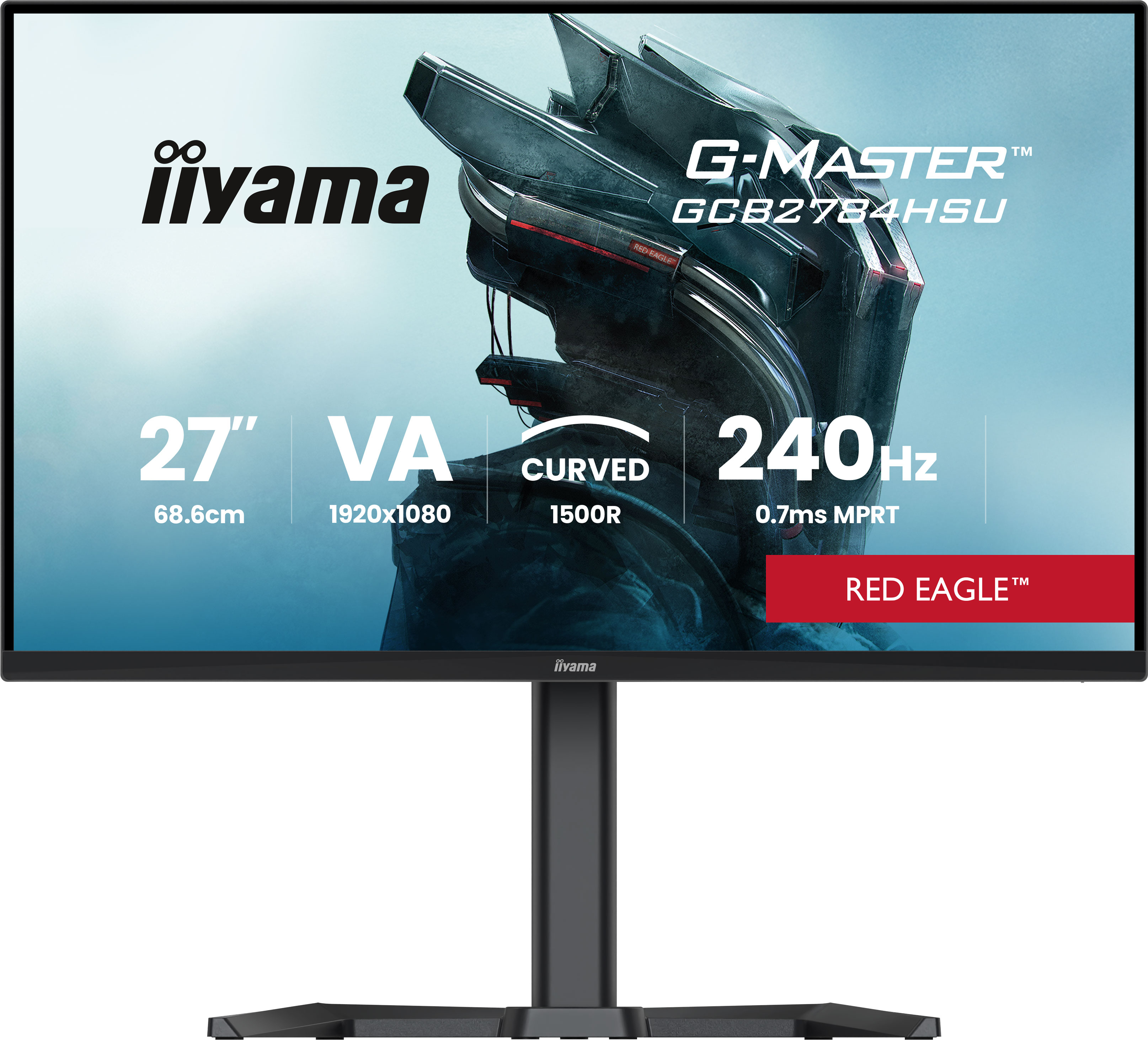 27 Zoll, VA, curved, 240 Hz, Monitorständer