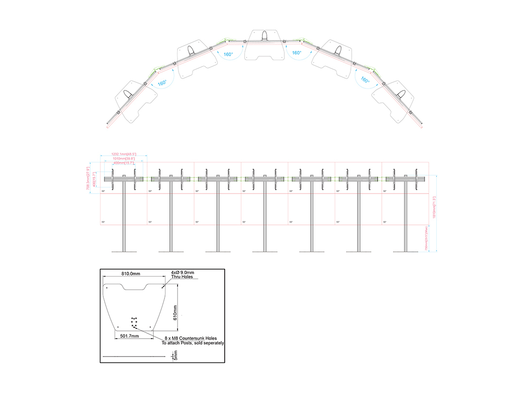 HAGOR Wandhalterung BL Tilt 400 schwarz  neigbar HAGOR Wandhalterung BL Tilt 400 schwarz  neigbar