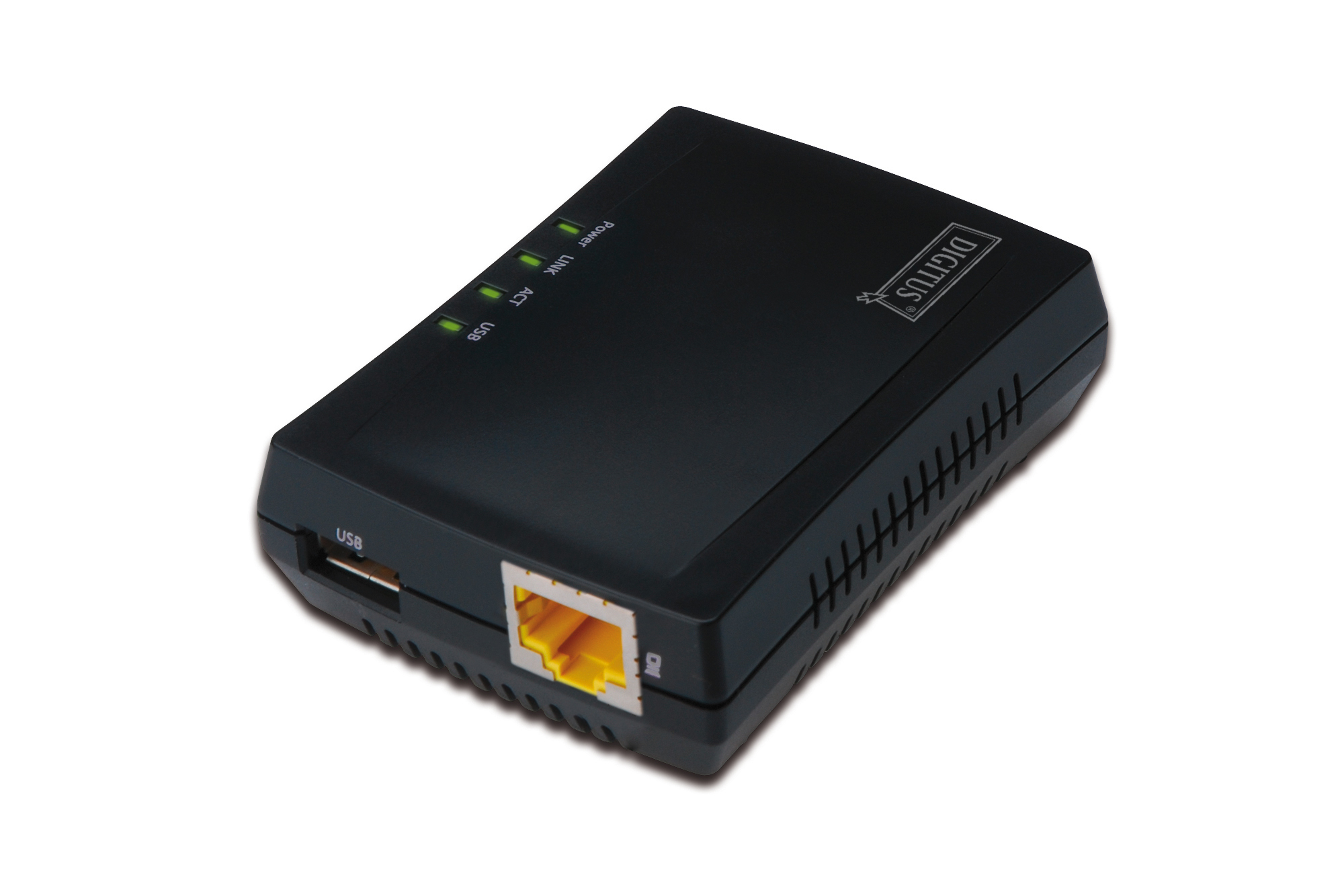 PoE-Switch, Netzwerk-Hub, USB-Port, RJ45-Port, LED-Anzeigen