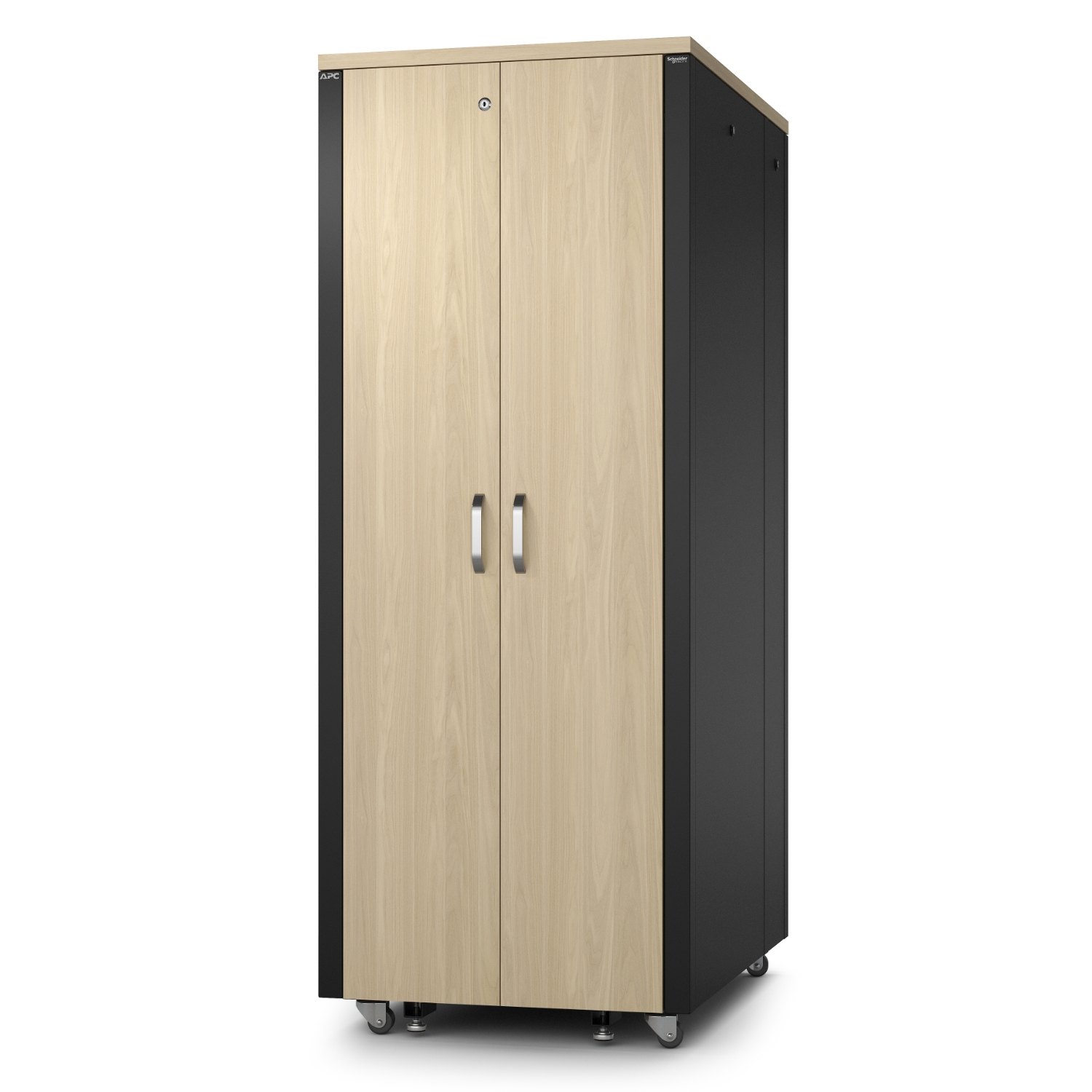 Schrank, Schrankwand, Mobiler Schrank, Holzoptik, Rollenfuß/ Rollenbasis