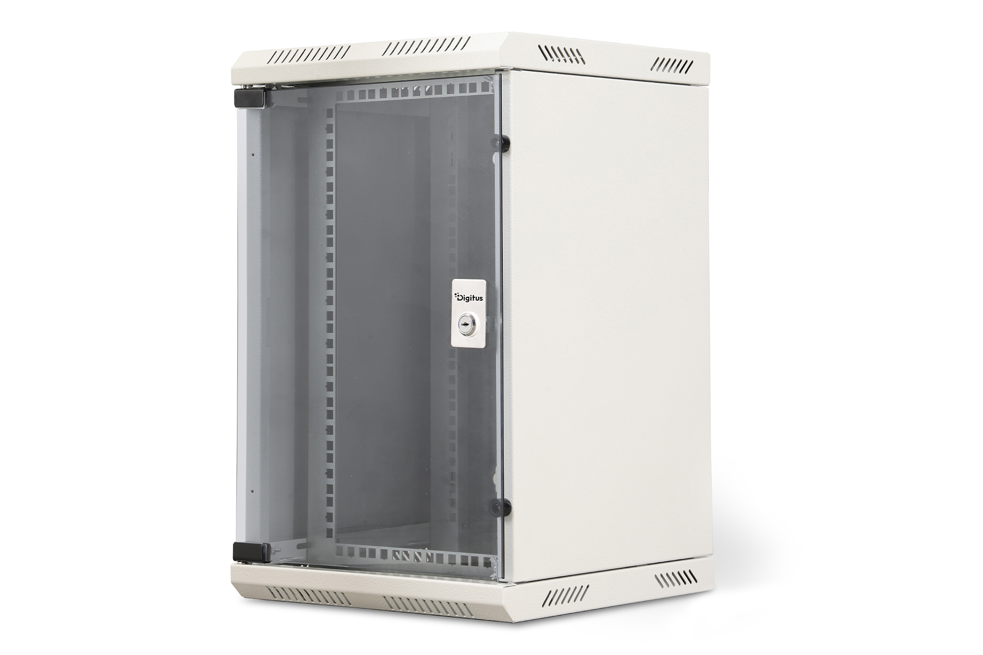 Server-Schrank, Gerätekabinet, Glas-Tür, abschließbar, Metallgehäuse