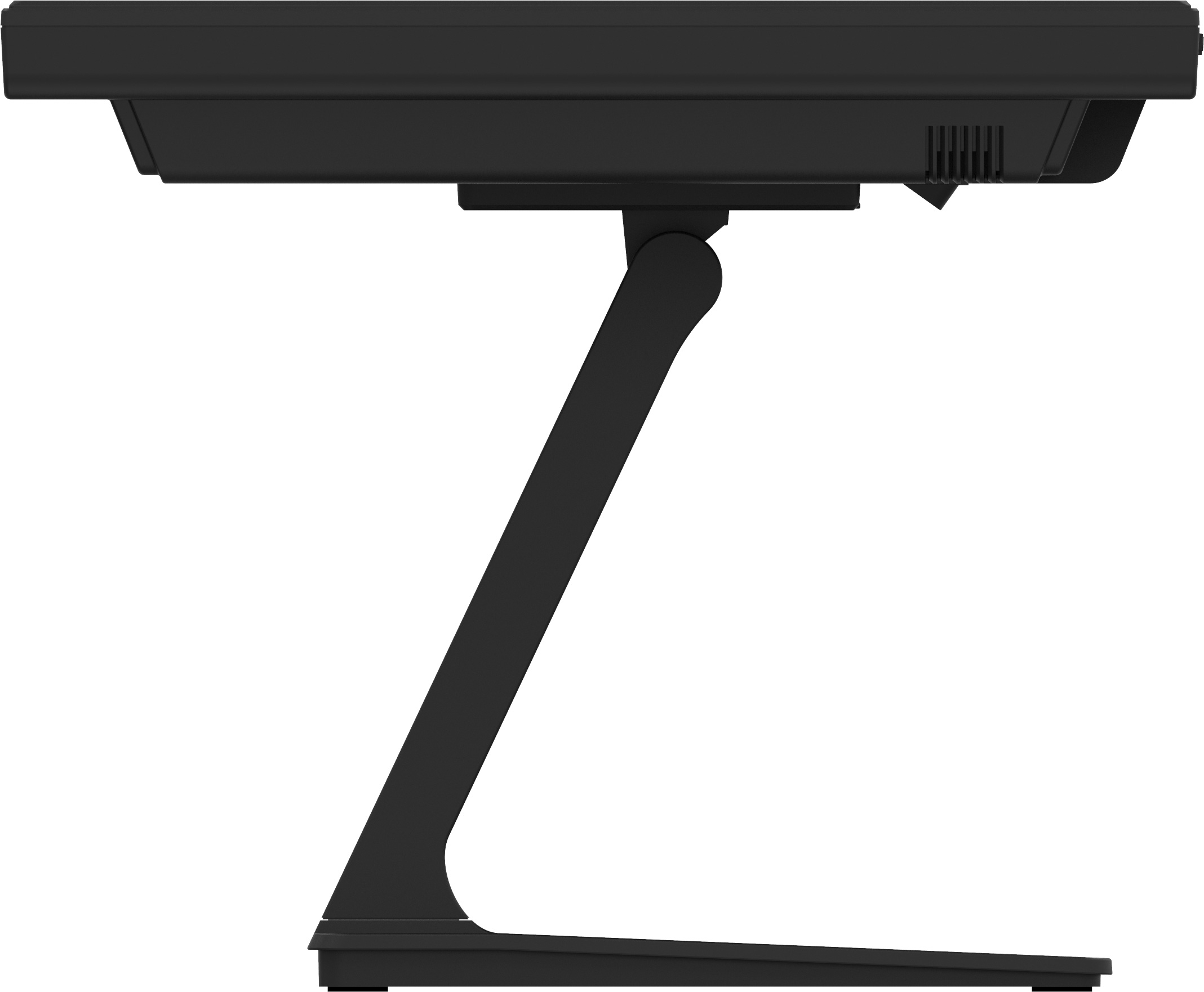 monitor, st̥and, verstellbar, schwarz, flach