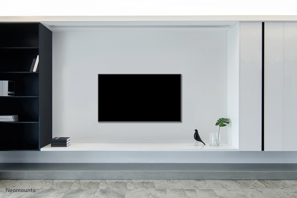 TV, Wandhalterung, Wohnzimmer, Schwarz, Schlicht