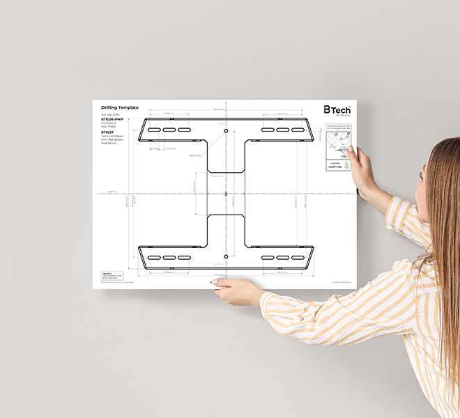 Bohrschablone, Schablone, Metallplatte, Wandmontage, Anleitung