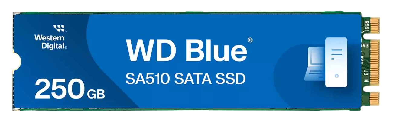SSD WD Blue SA510 M.2 250GB SATA (WDS250G3B0B) Computerausrüstung, Elektronik, Hardware