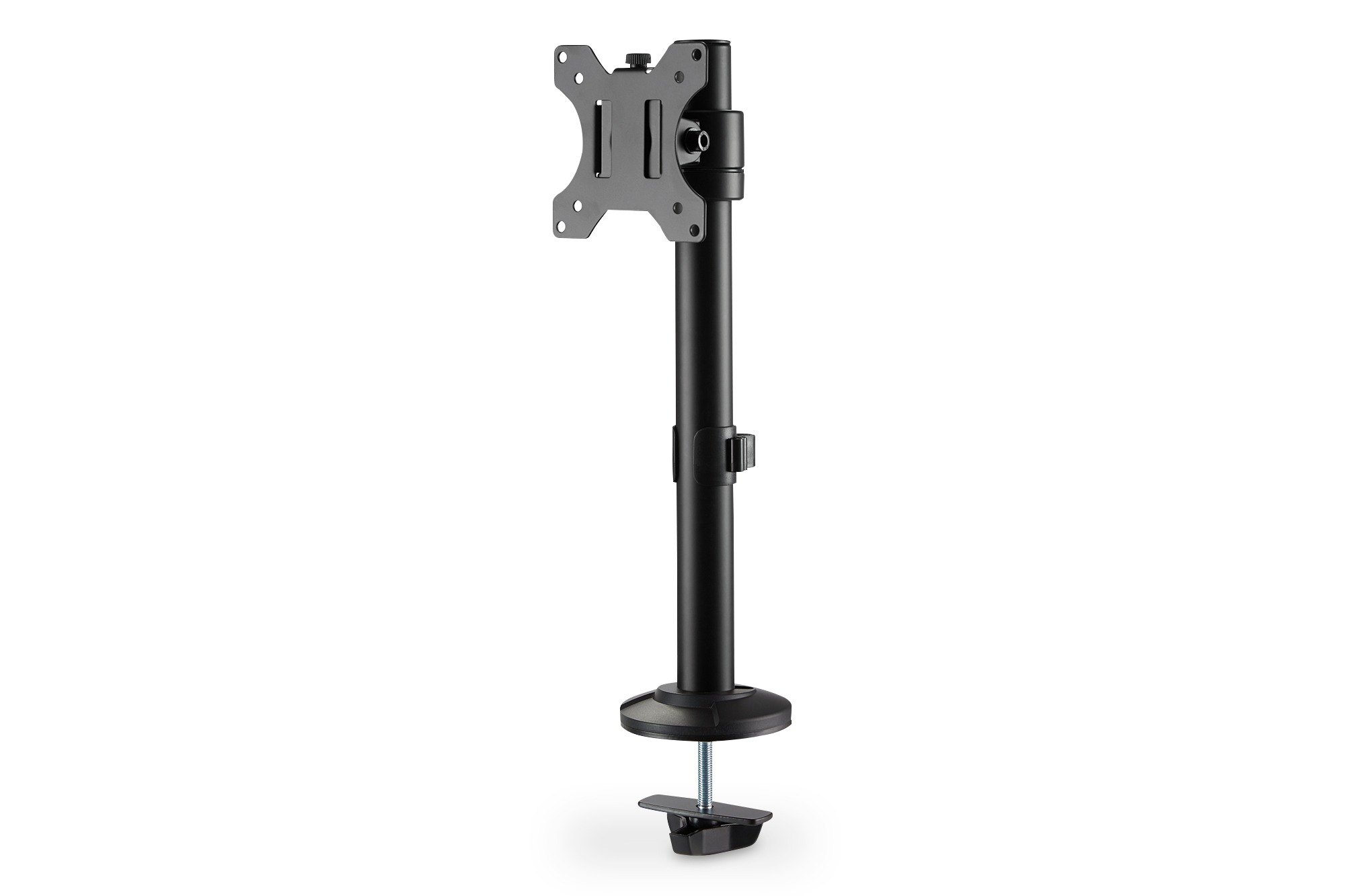 monitor-arm,  mounting-bracket, pole, adjustable, black