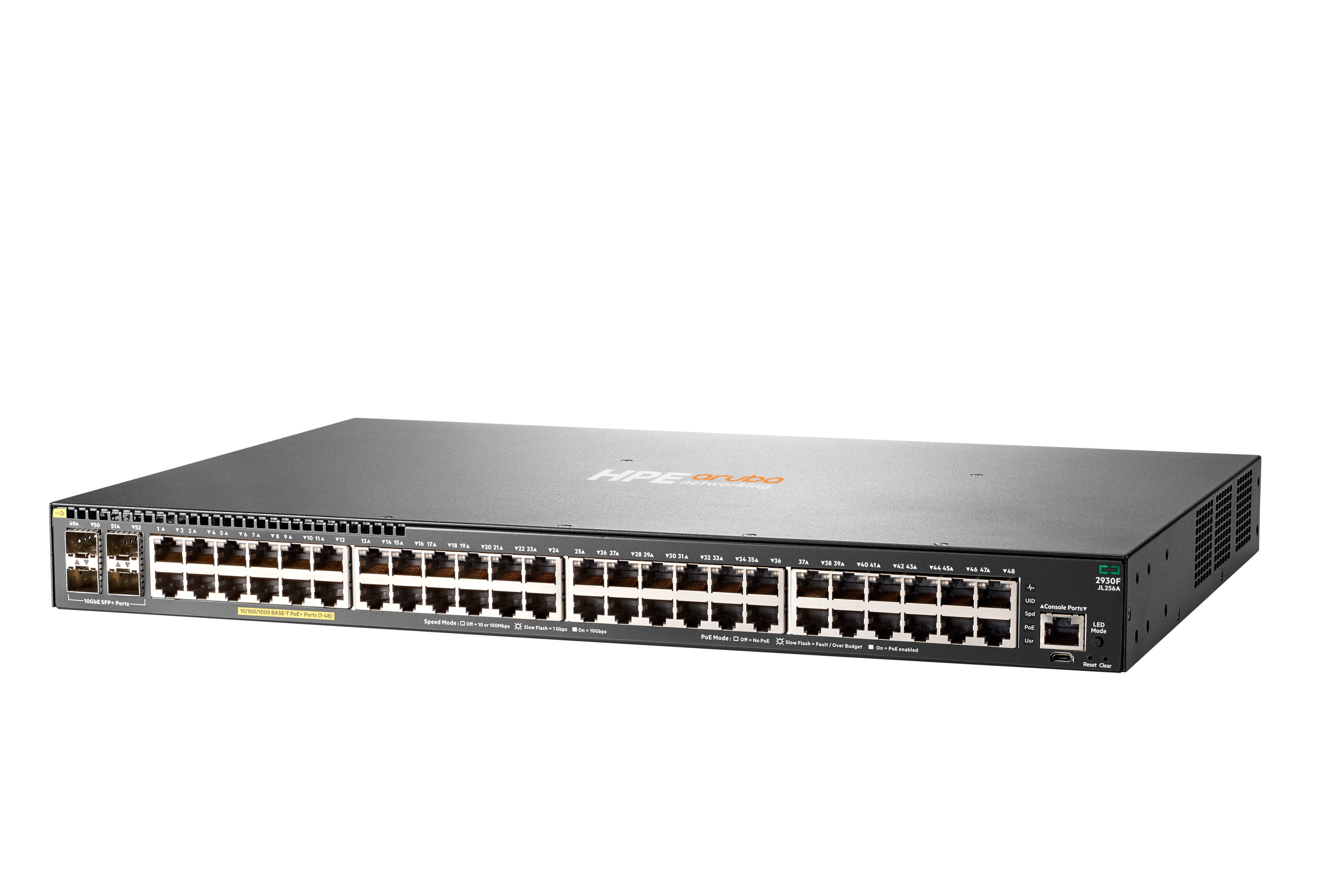 HPE JL256A Switch 48Port Gigabit PoE+ + 4x 10Gigabit SFP L3 Managed Aruba 2930F-48G-PoE+ Elektronik, Hardware, Computerausrüstung