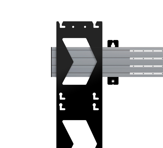 B-TECH SYSTEM X - Wall Mount for Unilumin UpanelS 4x4 DVLED Videowalls BT93UNIUPS-W-4X4/BS