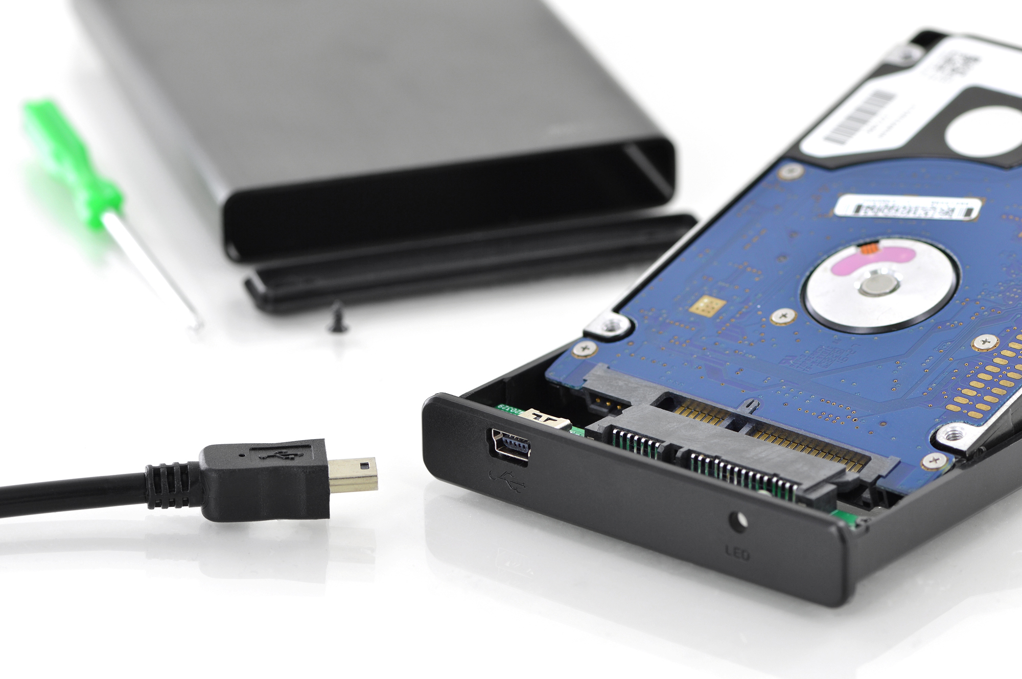 DIGITUS Gehäuse Externes SSD/HDD-Festplattengehäuse SATA I-II - USB 2.0