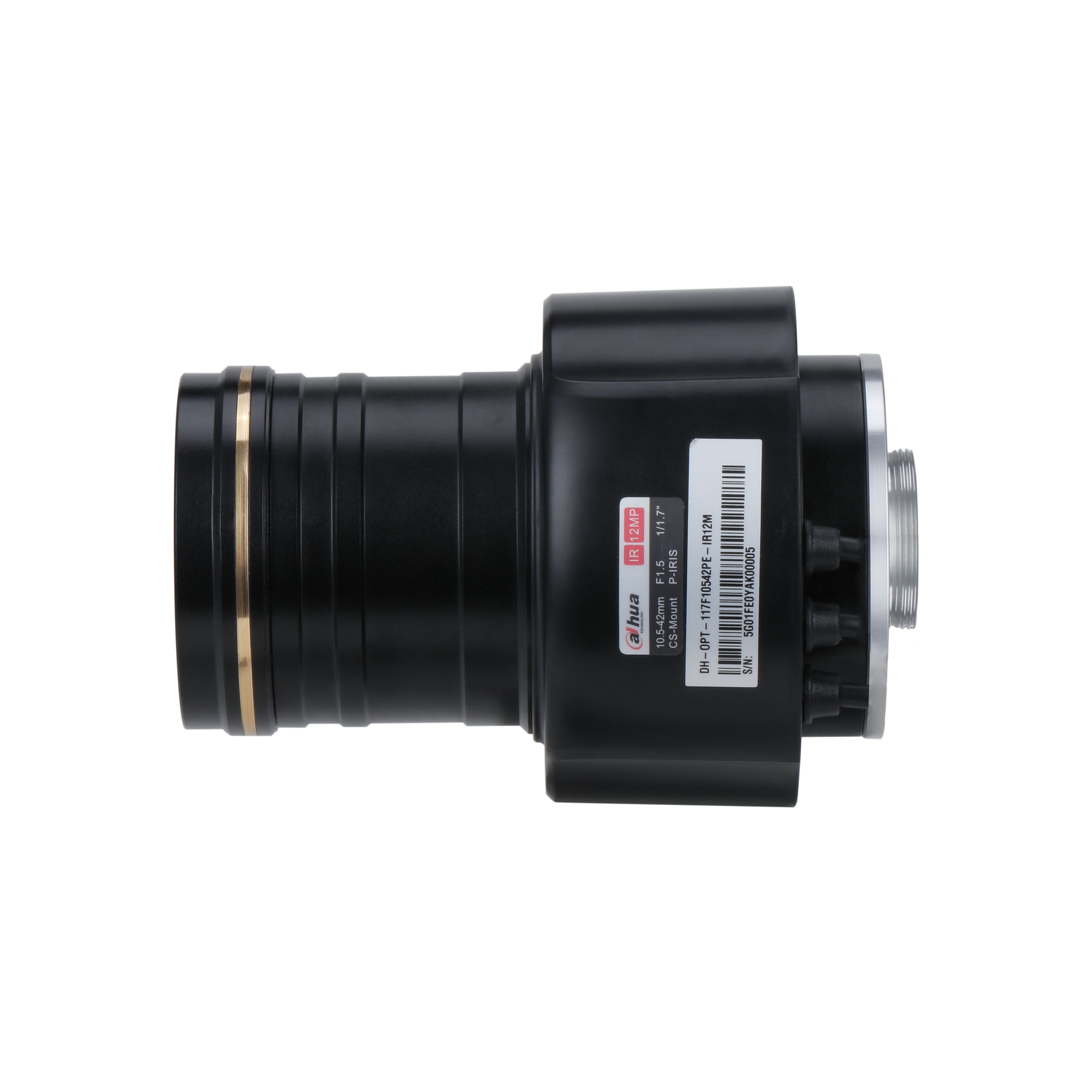 Dahua CCTV Camera mount, DH-PFL010542-A12PE, 12MP 1/1.7'  F1.5 10.5-42mm Motorized vari-focal lens Dahua CCTV Camera mount, DH-PFL010542-A12PE, 12MP 1/1.7'  F1.5 10.5-42mm Motorized vari-focal lens