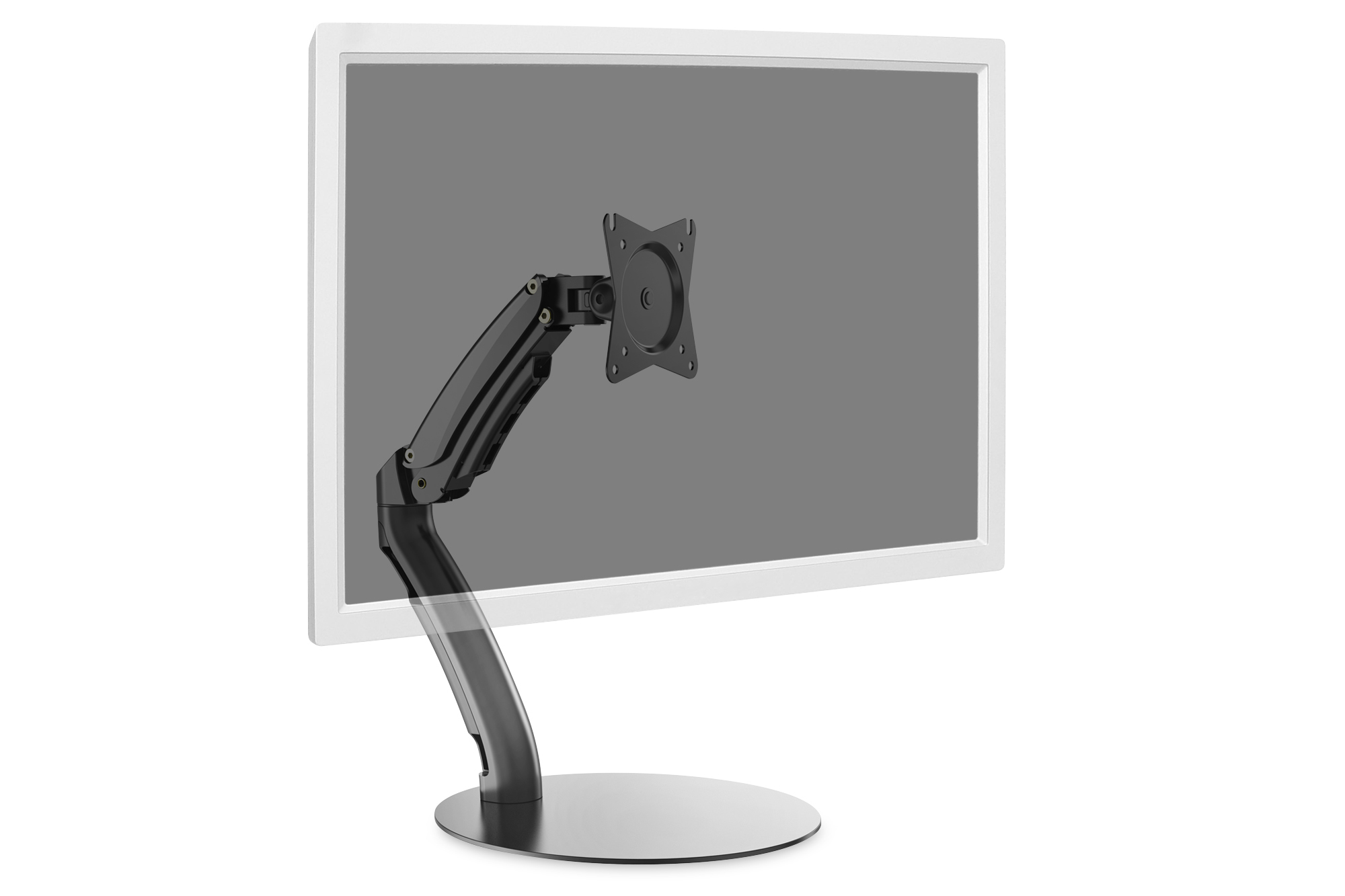 monitor, monitorarm, ergonomisch, Flachbildschirm, silbergrau