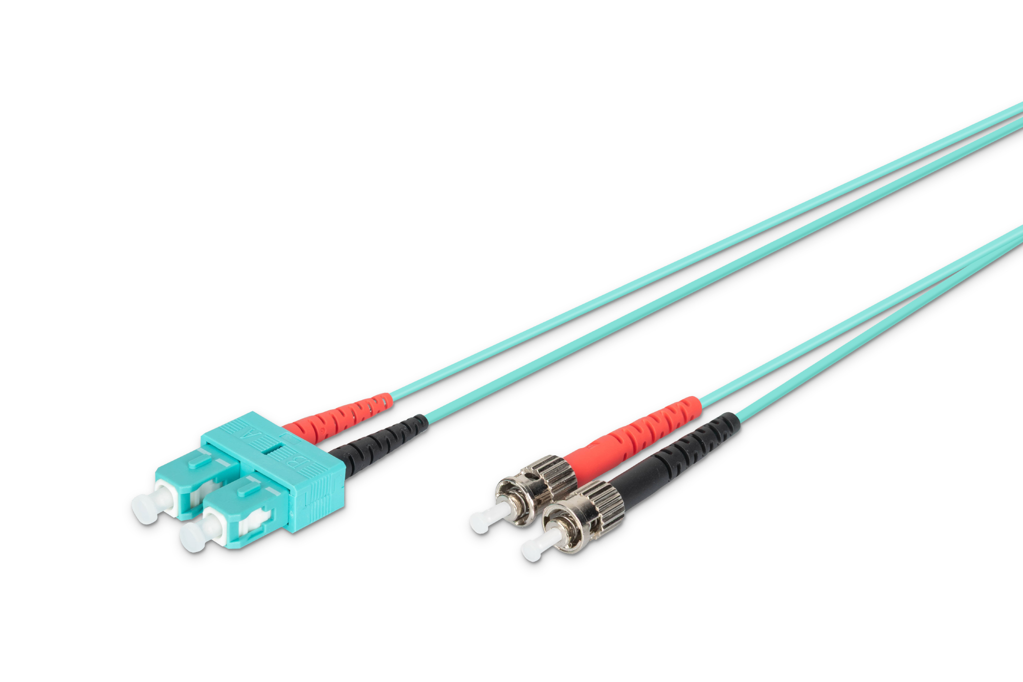 DIGITUS DK-2512-01/3 LWL Multimode OM 3 Patchkabel, ST / SC Kabel