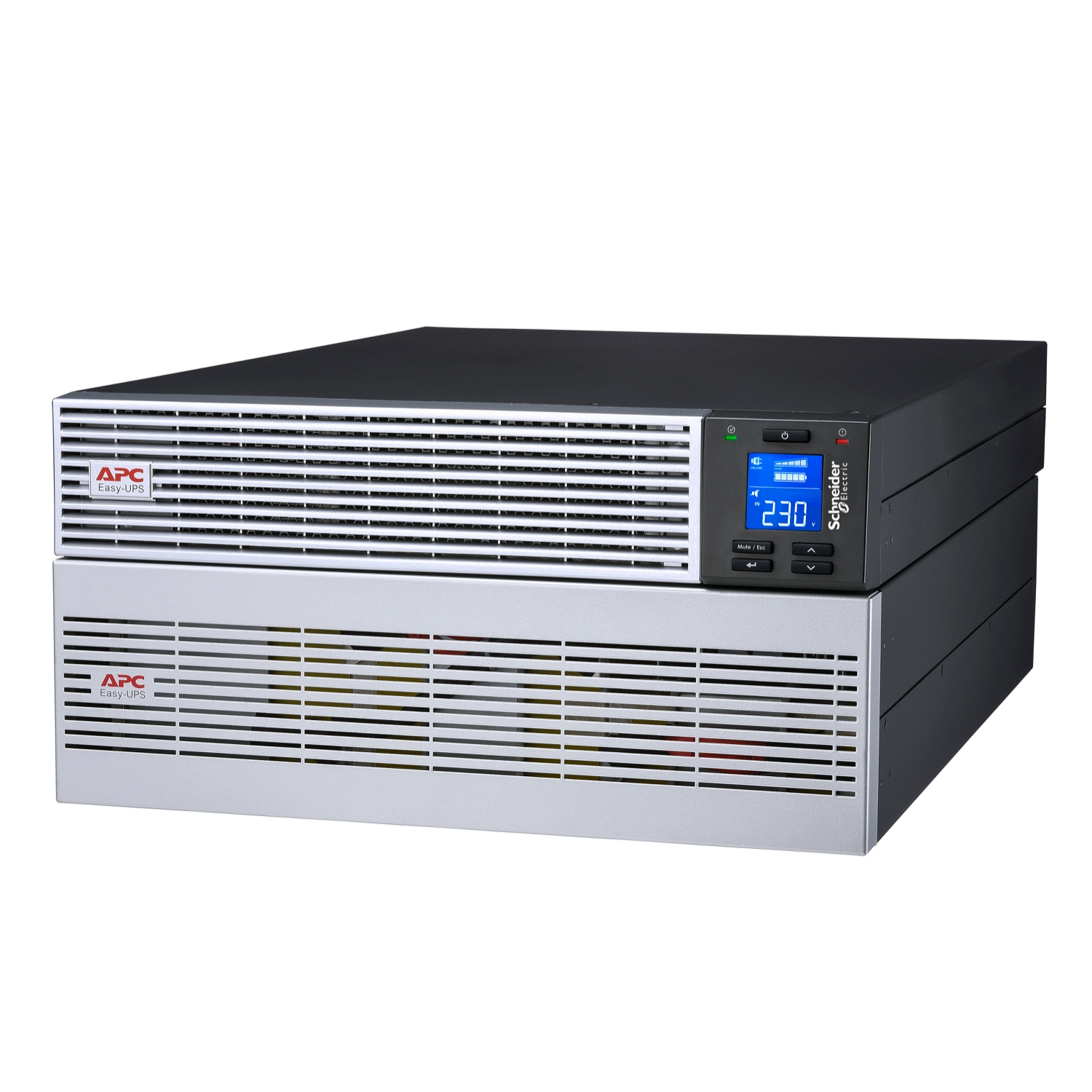 USV, Unterbrechungsfreie Stromversorgung, Rack-mount, Schwarz, LCD display
